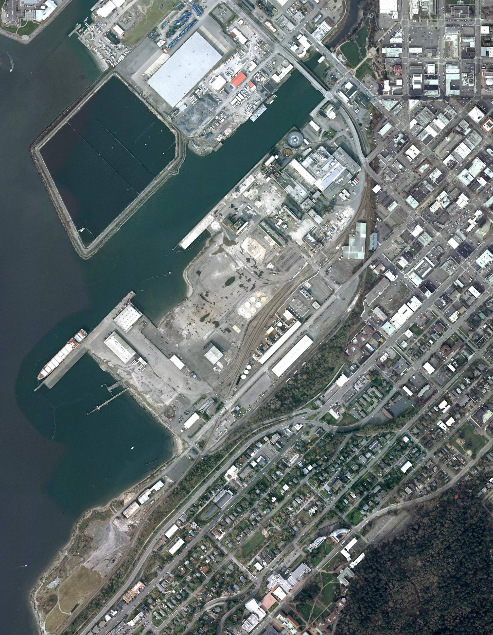 Aerial photo of the waterfront, 2008